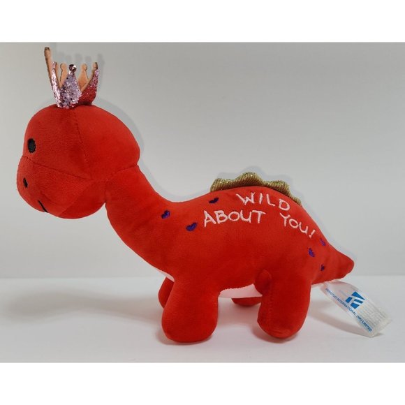 Fengtuo International Ltd. Red Dinosaur Plush Stuffed Animal Wild About You Toy - Picture 3 of 9